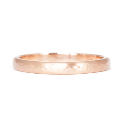 The Rose Gold Hammered Band (Ready to ship in 2.5mm width size 4.25) - W.R. Metalarts