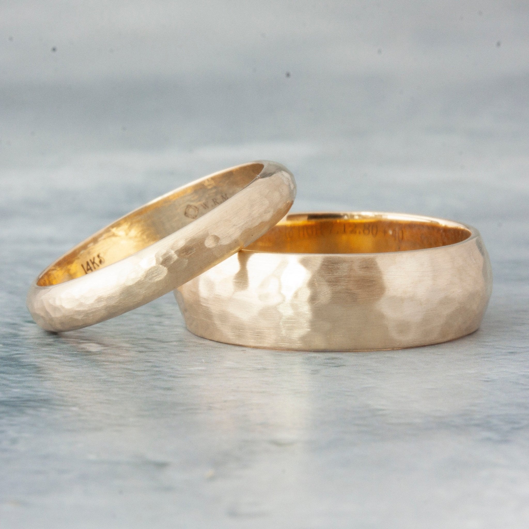 Hammered on sale band ring